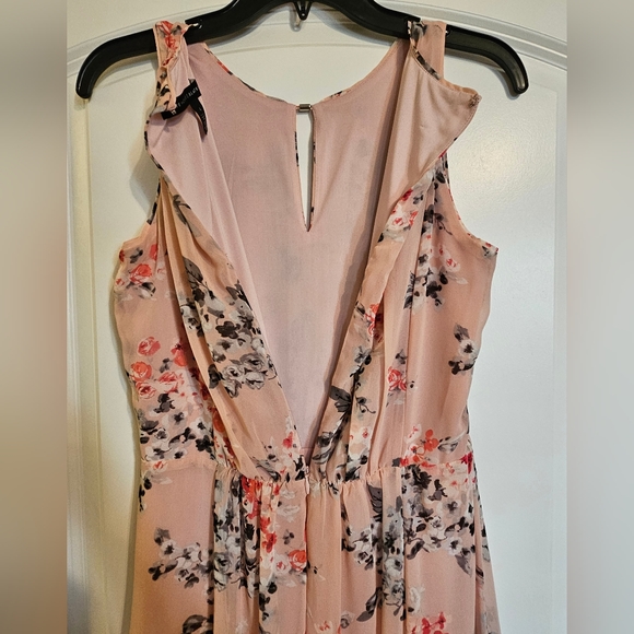 White House Black Market Pink Floral Dress Size 4 - Picture 3 of 8
